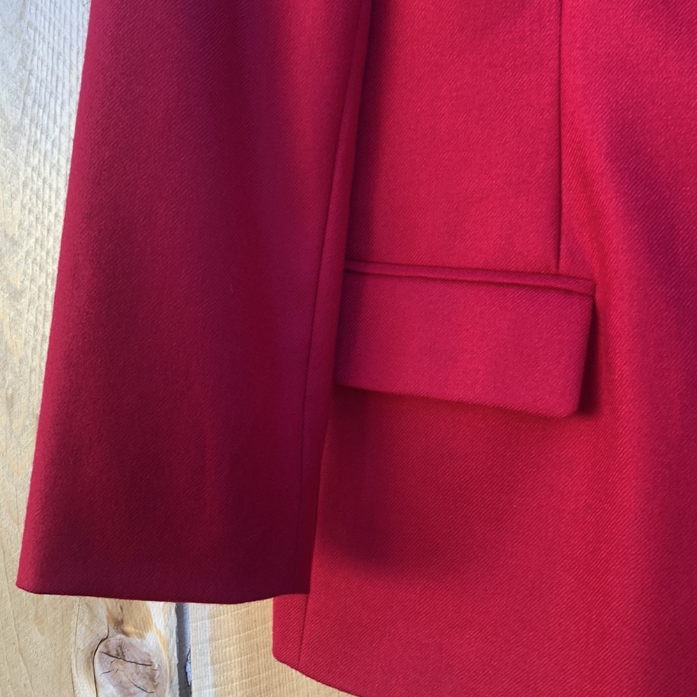 PENDLETON Vintage Virgin Wool Petite Cherry Red Blazer 8 - Picture 5 of 9